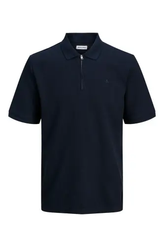 Erkek Logo Işlemeli Polo Yaka Lacivert Tişört-Lacivert - 2