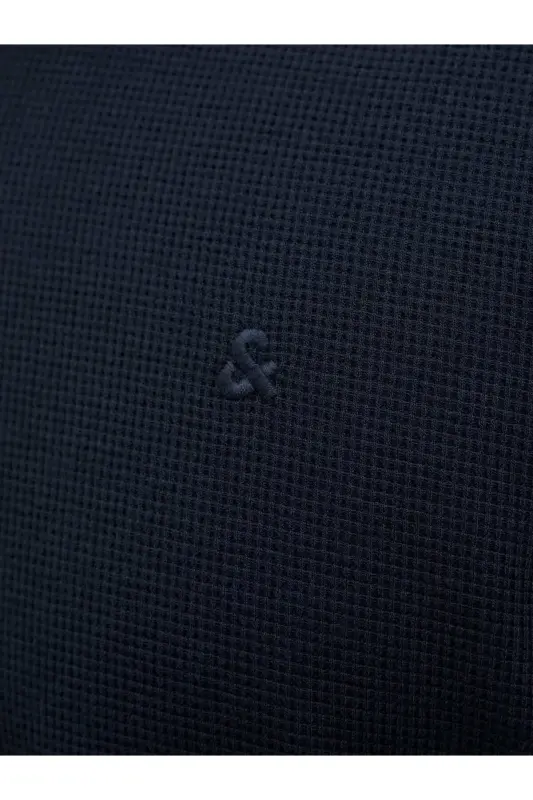 Erkek Logo Işlemeli Polo Yaka Lacivert Tişört-Lacivert - 3