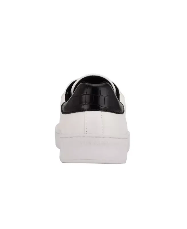 Men's Lucio Casual Lace Up Sneakers - White, Black Croc - 3