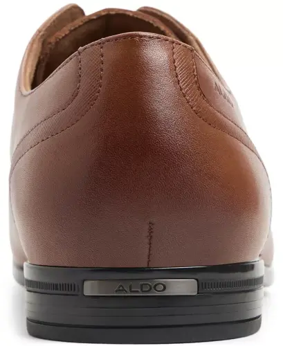 Men's Luigi Leather Derby Lace Up Dress Shoe - Tan - 4