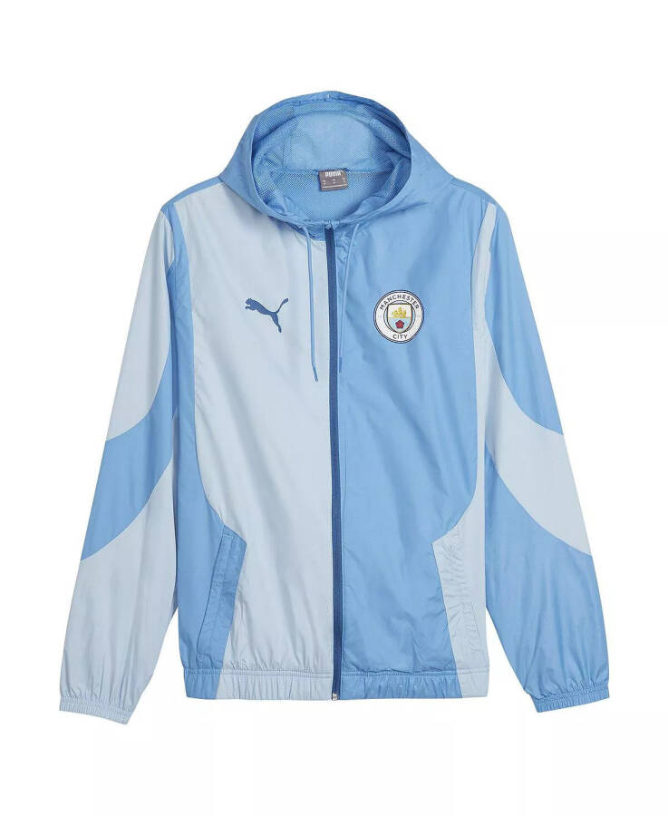 Erkek Manchester City 2023/24 Ön Maç Fermuarlı Kapşonlu Sweatshirt Mavi - 2