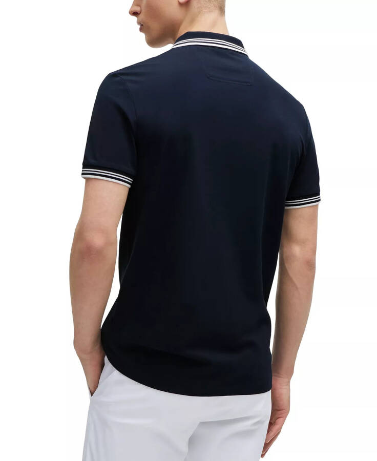 Erkek Markalı Slim Fit Polo Tişört Koyu Mavi - 6