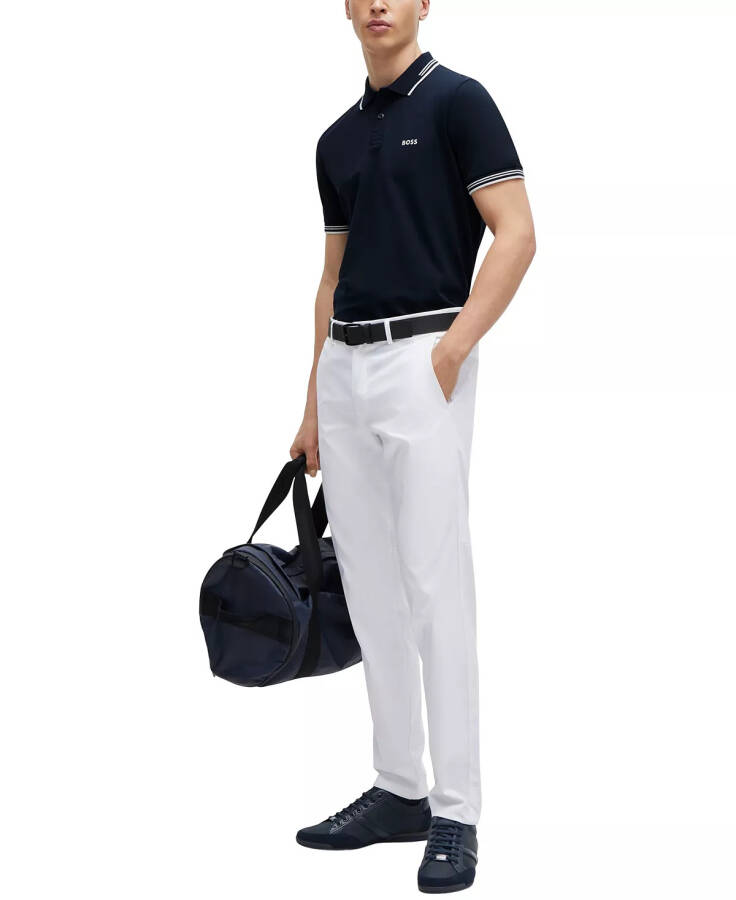 Erkek Markalı Slim Fit Polo Tişört Koyu Mavi - 8