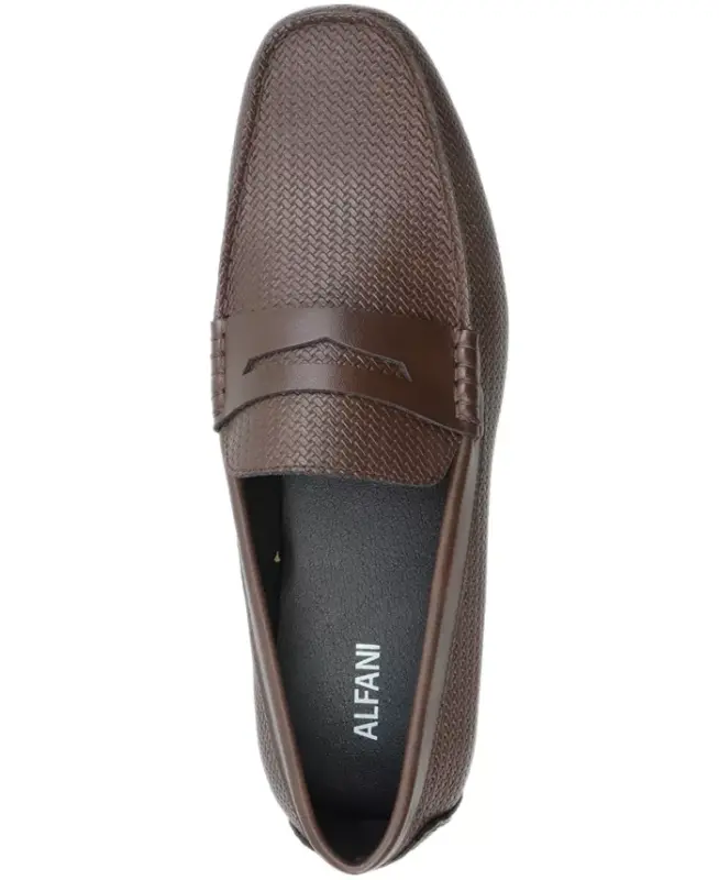 Men's Masonn Slip-On Penny Driving Loafers, Exclusively at Modazone-Classic Brown - 4