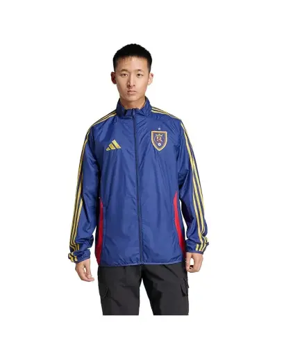 Men's Blue/White Real Salt Lake 2025 Anthem Reversible Full-Zip Jacket - Blue, White - 4