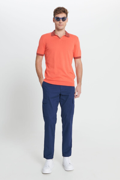 Erkek Mercan Standart Fit Normal Kesim Polo Yaka %100 Pamuk Triko Tişört - 2