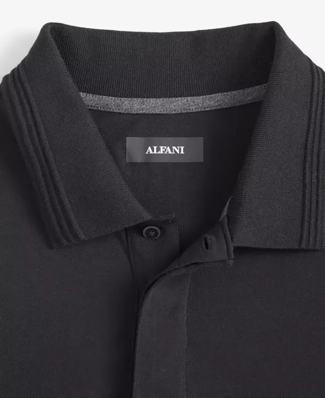 Men's Mercerized Polo Shirt, Created for Modazone - Deep Black - 5