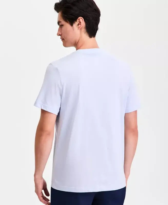 Erkek Merserize Pamuk Kısa Kollu Bisiklet Yaka T-Shirt, Modazone Özel - Lavanta Buz - 3