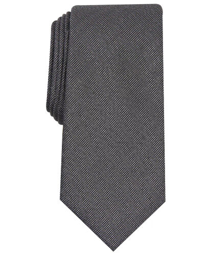 Men's Metallic Texture Slim Tie, Created for Modazone - Silver - ALFANI