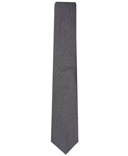 Men's Metallic Texture Slim Tie, Created for Modazone - Silver - ALFANI (1)
