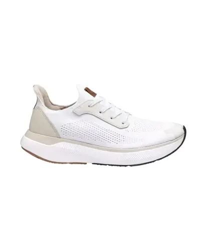 Men's Miles Knit Lace-Up Sneakers - White Knit - 3