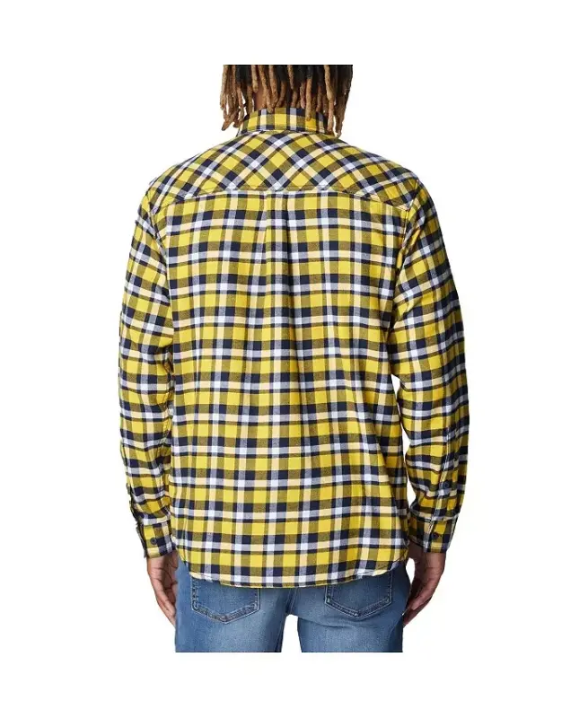 Men's Maize Michigan Wolverines Flare Flannel Long Sleeve Shirt - Maize - 3