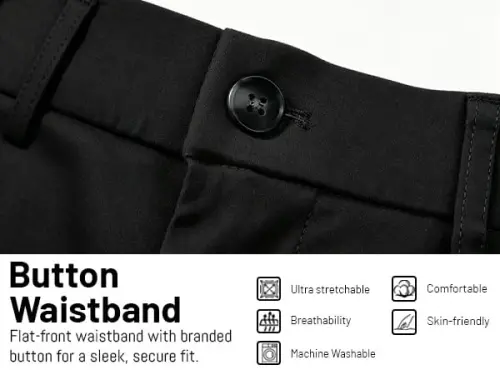 Erkek Modası Slim Fit Elbise Pantolonu Günlük İş Skinny Streç Pantolon Golf Pantolonu - 5