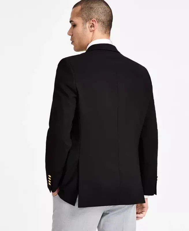 Men's Modern-Fit Active Stretch Solid Blazer - Black - 2