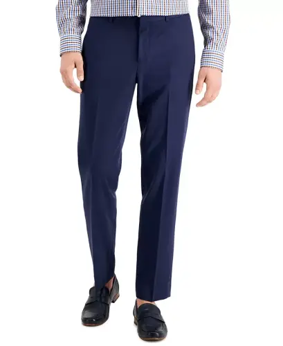 Men's Modern-Fit Stretch Solid Resolution Pants - Indigo - 1