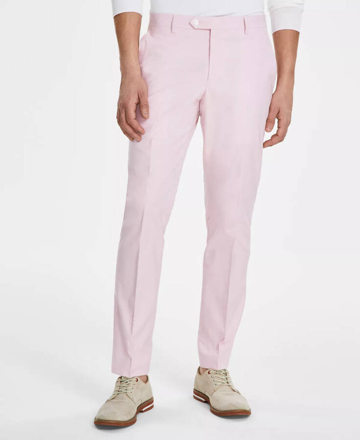 Erkek Modern Fit TH Flex Stretch Şambre Takım Elbisesi Ayrı Pantolon Açık Pembe - 1