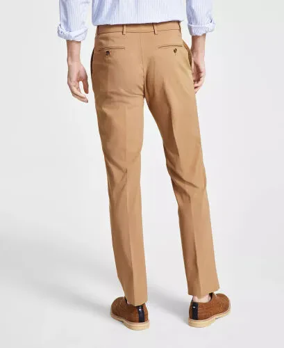 Men's Modern-Fit TH Flex Stretch Solid Performance Pants - Light Camel - 4