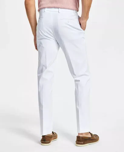 Men's Modern-Fit TH Flex Stretch Solid Performance Pants - White - 3