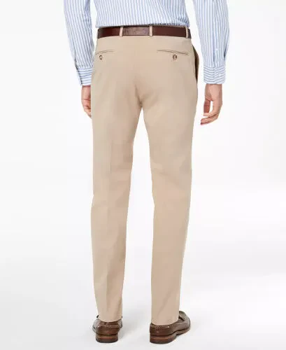 Men's Modern-Fit TH Flex Stretch Solid Performance Pants - Tan - 3