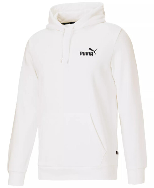 Erkek Nakışlı Logo Polar Kapüşonlu Sweatshirt Beyaz - 4