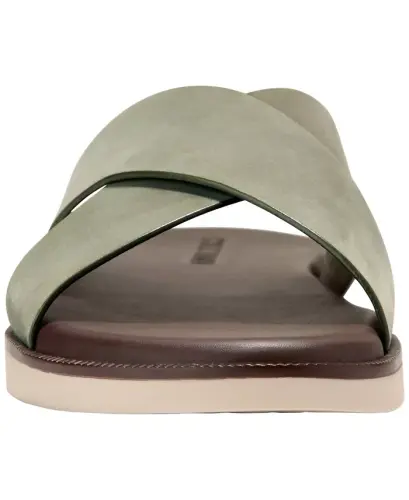 Erkek Nantucket Çapraz Bantlı Slip-On Terlik - Tozlu Zeytin Nubuk - 7