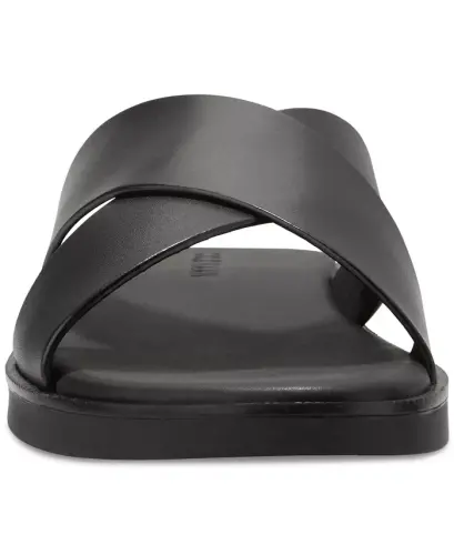 Men's Nantucket Cross Strap Slip-On Slide Sandals - Black/black - 4