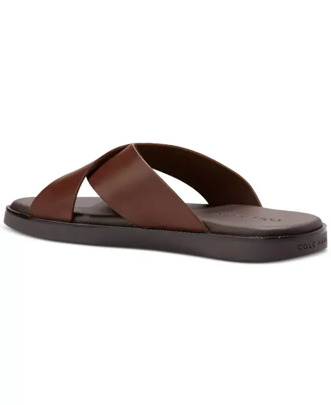 Men's Nantucket Cross Strap Slip-On Slide Sandals - Ch Woodbury / Java - 3