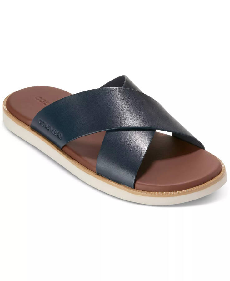 Men's Nantucket Cross Strap Slip-On Slide Sandals - Navy Blazer - 1