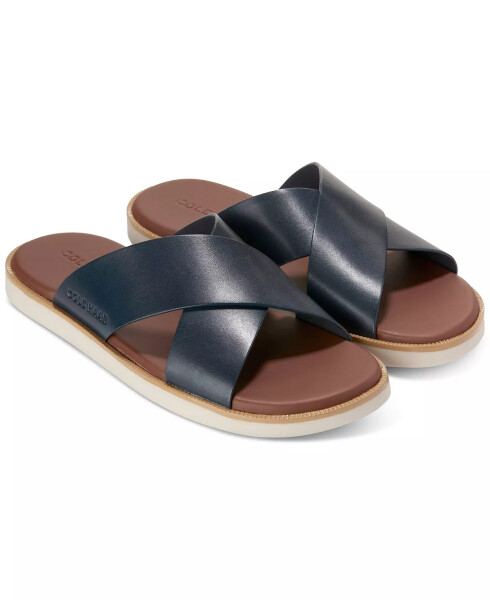 Men's Nantucket Cross Strap Slip-On Slide Sandals - Navy Blazer - 9