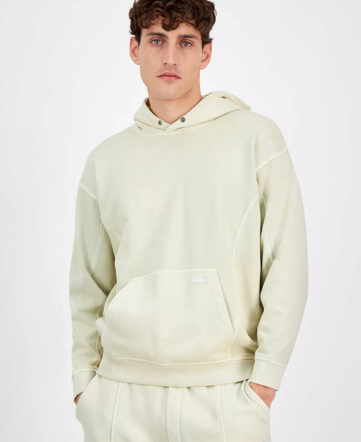 Erkek Neliso Relaxed Fit Uzun Kollu Hoodie Açık Bej - 1