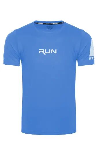 Erkek Nem Emici Hızlı Kuruma Performans Running Spor T-shirt - AÇIK MAVİ - Ghassy Co (1)