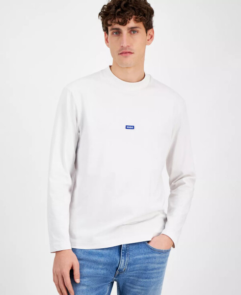 Erkek Nilongti Logo Kapşonlu Sweatshirt Açık Beyaz - 1