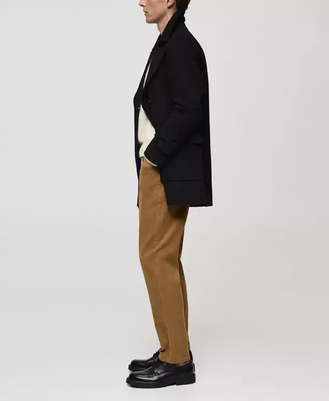 Men's Regular-Fit Corduroy Pants - Medium Brown - 3