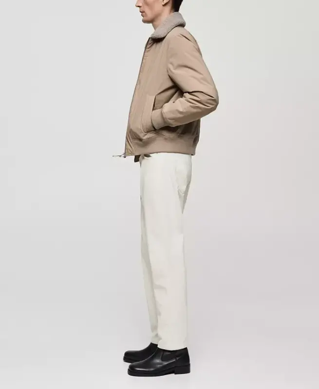 Men's Regular-Fit Corduroy Pants - Medium Brown - 8