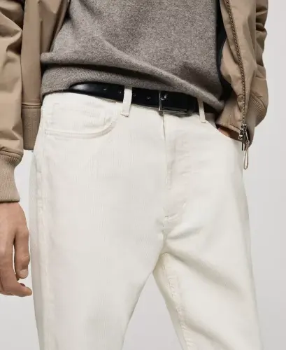 Men's Regular-Fit Corduroy Pants - Medium Brown - 13