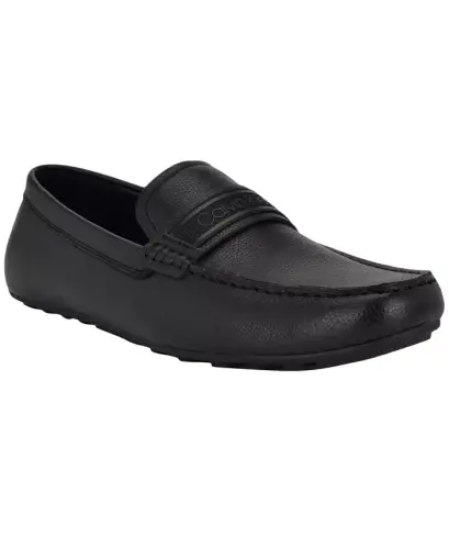 Men's Oliver Logo Gross Grain Loafers - Black - 1