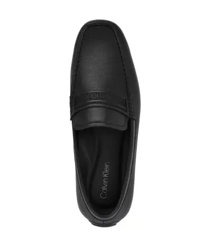 Men's Oliver Logo Gross Grain Loafers - Black - 4