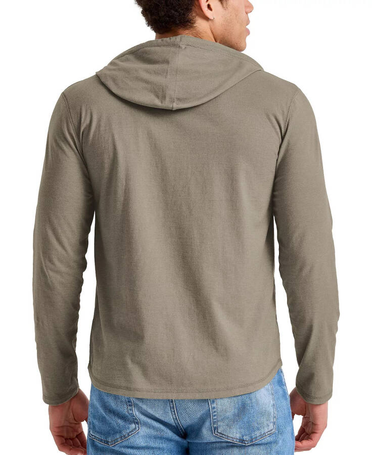 Erkek Originals Pamuklu Henley Kapüşonlu Sweatshirt Oregano Desenli - 2