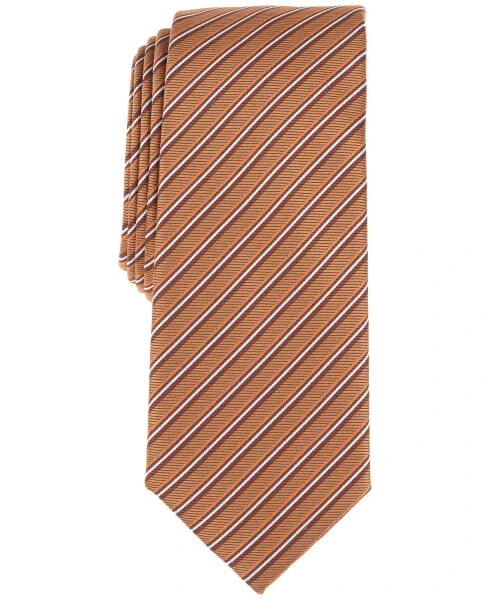Men's Orta Stripe Tie, Exclusively at Modazone-Cognac - ALFANI