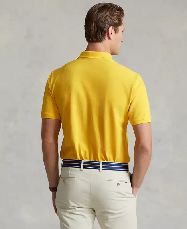 Men's Custom Slim-Fit Mesh Polo Shirt - Yellow Fin - 4