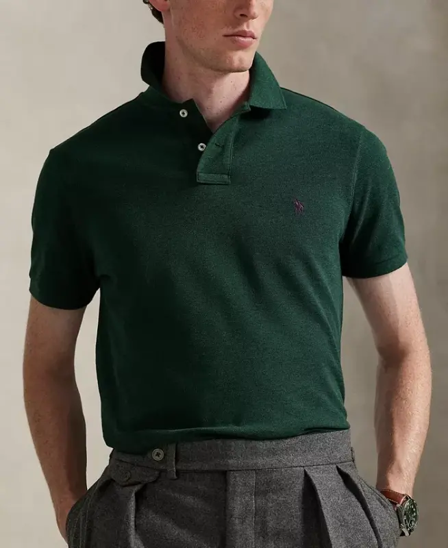Erkek Özel Slim-Fit File Polo Tişört - İskoç Çamı Kırçıllı - 3
