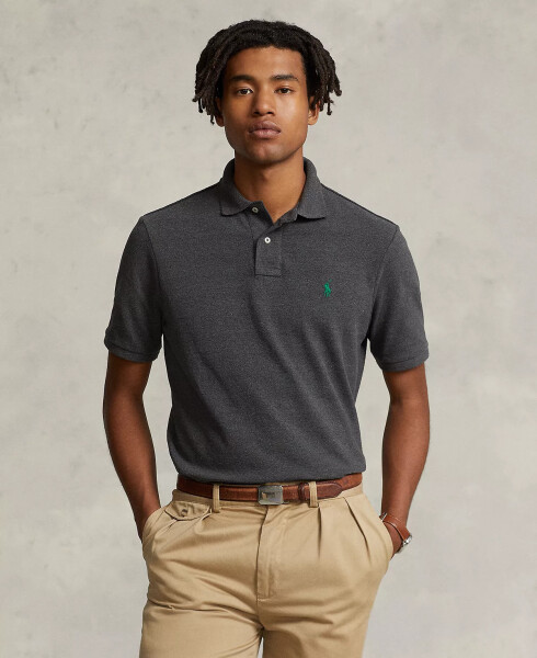 Erkek Özel Slim Fit Fileli Polo Orta Flanel Heather - 1