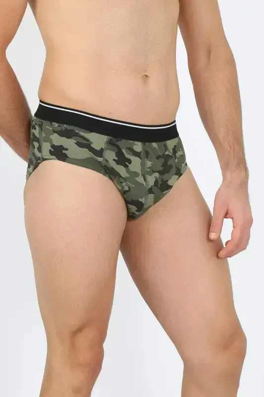 Erkek Pamuk 3lü Desenli Likralı Slip 40121 - 4