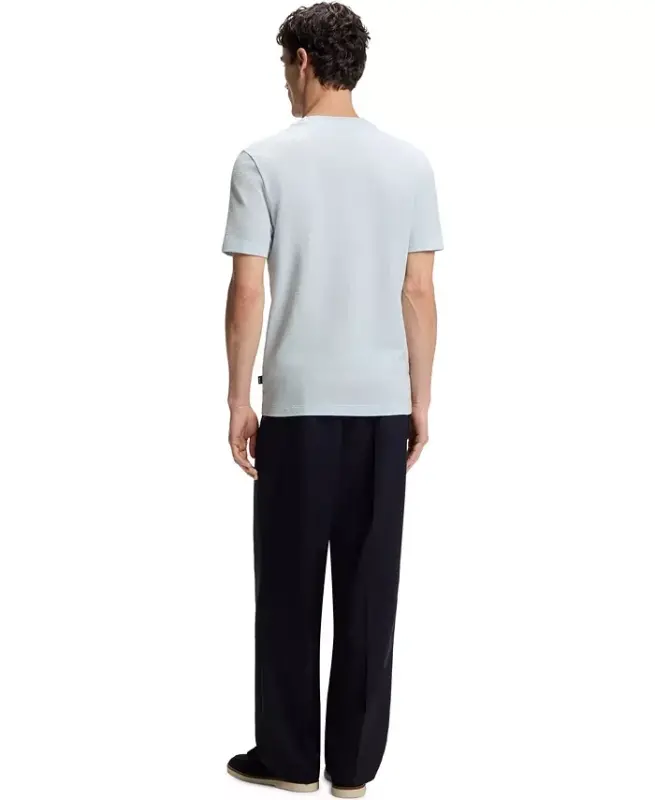 Men's Cotton-Blend Regular-Fit Bubble-Jacquard T-Shirt - Open Bu - 5