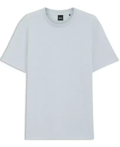Men's Cotton-Blend Regular-Fit Bubble-Jacquard T-Shirt - Open Bu - 6