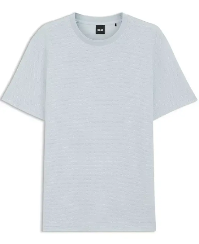 Men's Cotton-Blend Regular-Fit Bubble-Jacquard T-Shirt - Open Bu - 6