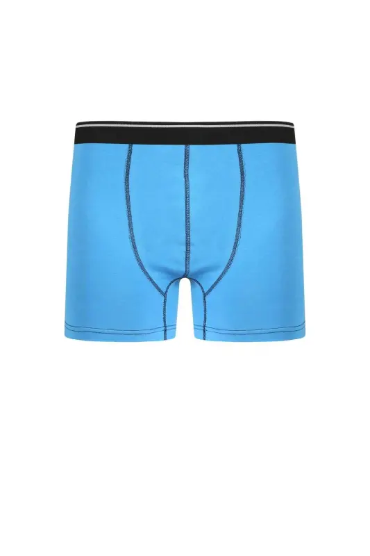 Erkek Pamuk Likralı Boxer Mavi 40133 - 3
