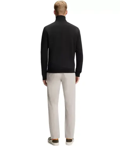 Men's Cotton-Terry Regular-Fit Sweatshirt - Black - HUGO BOSS (1)