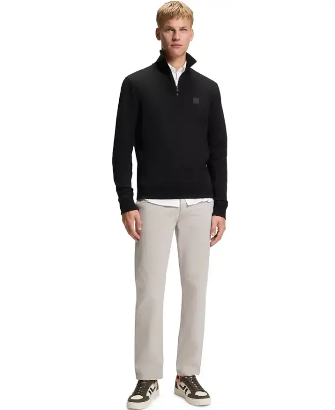 Men's Cotton-Terry Regular-Fit Sweatshirt - Black - 4