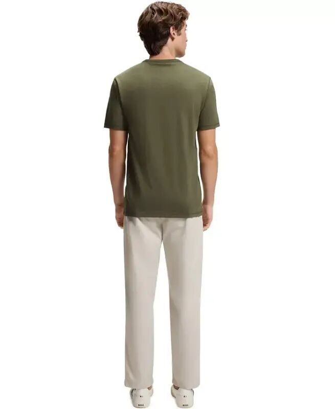 Erkek Pamuklu Jüsey Normal Kesim T-Shirt - Açık Yeşil - 4